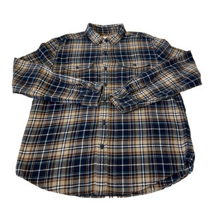 American Eagle Men's Flannel Shirt Sz L Plaid Button Down Long Sleeve Casual